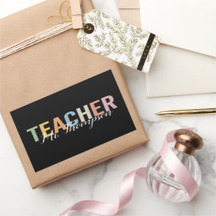 Sticker Rectangulaire Remerciement de professeur personnalisé pour la re