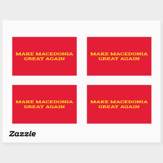 Sticker Rectangulaire Rendre sa grandeur à la Macédoine