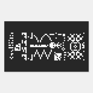 Sticker Rectangulaire Réponse du message binaire Arecibo