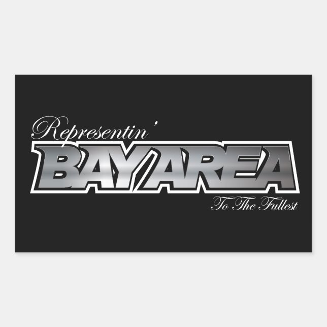 Sticker Rectangulaire Représenter La Baie (Devant)