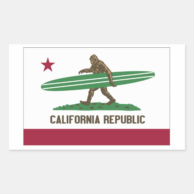 Sticker Rectangulaire République de Californie (Devant)