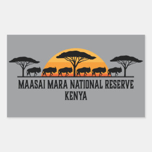 Sticker Rectangulaire Réserve nationale de Massai Mara Kenya