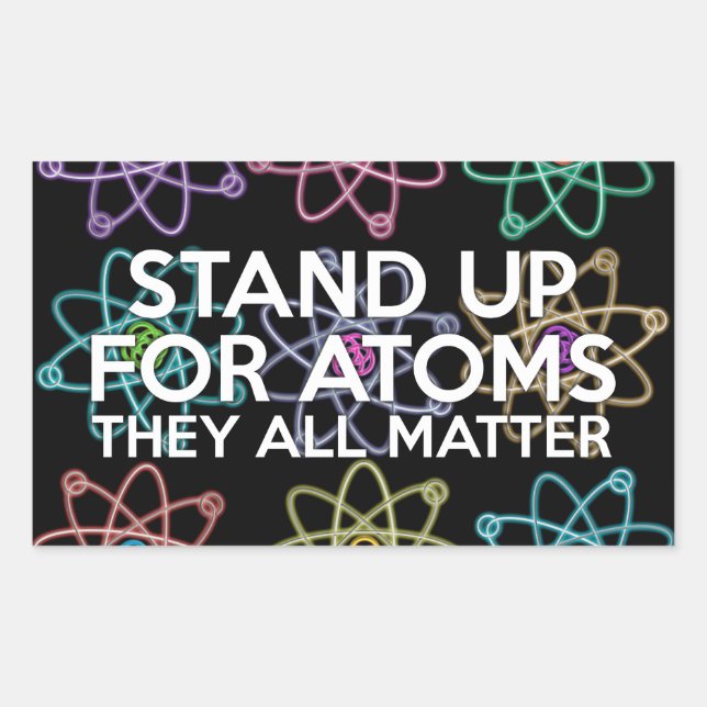 STICKER RECTANGULAIRE RETENDEZ-VOUS POUR LES ATOMES (Devant)