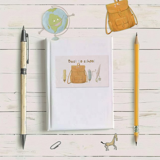 Sticker Rectangulaire Retour à l'école amis (Créateur téléchargé)