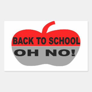 Sticker Rectangulaire Retour À L'École Oh Non