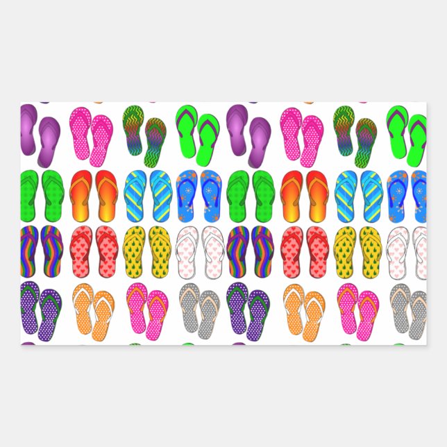 Sticker Rectangulaire Retourner le long (Devant)