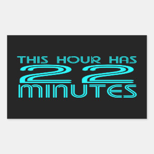Sticker Rectangulaire Rétro - 22 minutes