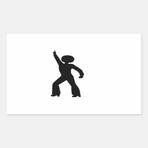 Sticker Rectangulaire Rétro homme d'années '70