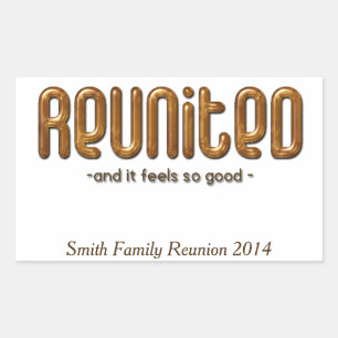 Sticker Rectangulaire Réunion sur la famille personnalisée réunie
