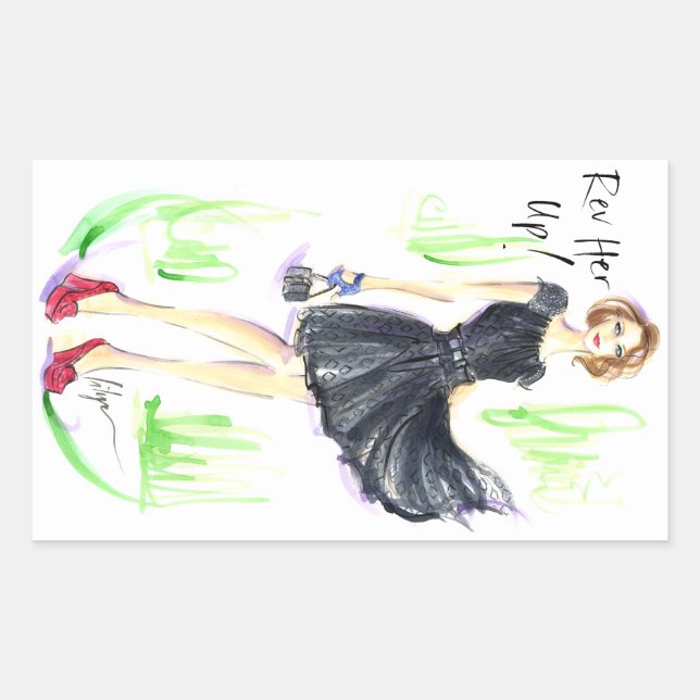 Sticker Rectangulaire Rev. Up (Devant)