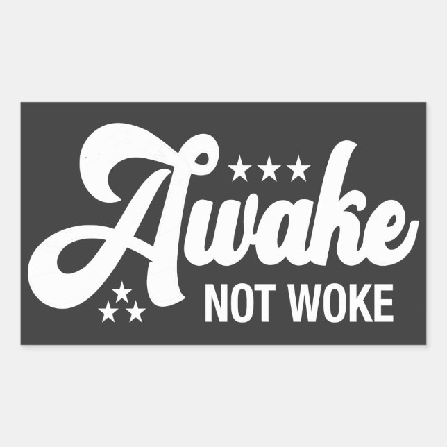 Sticker Rectangulaire Réveille pas réveillée | Conservateur (Devant)