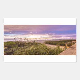 Sticker Rectangulaire Rivage et océan calme   la Floride de plage de