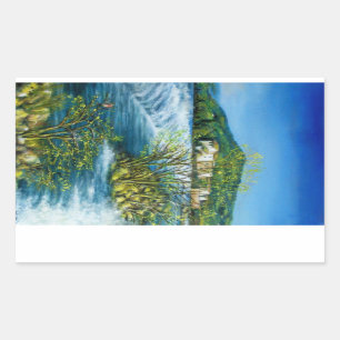 Sticker Rectangulaire RIVIÈRE ARNO À ROVEZZANO Florence Italie