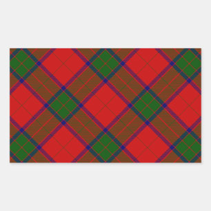 Sticker Rectangulaire Robertson tartson rouge vert plaid