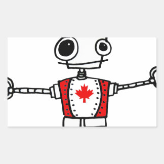 Sticker Rectangulaire Robot canadien