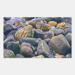 Sticker Rectangulaire Roches colorées   