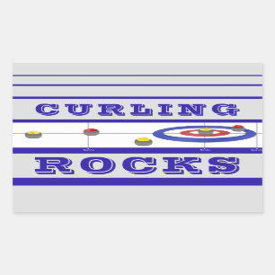 Sticker Rectangulaire Rocks de curling