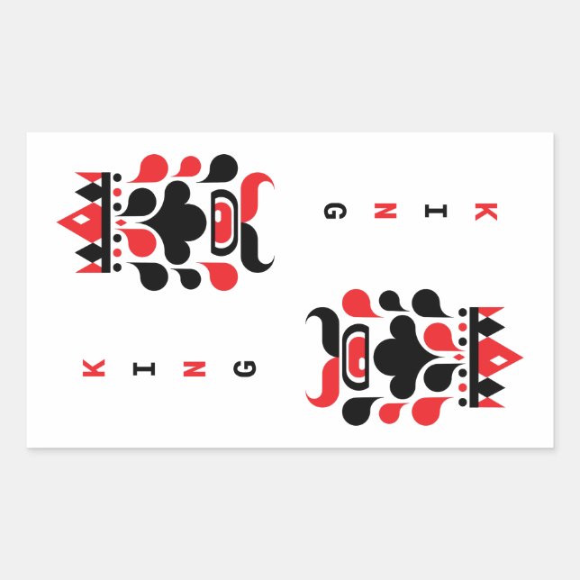 STICKER RECTANGULAIRE ROI (Devant)