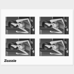 Sticker Rectangulaire Romantique Couple Danse le Tango