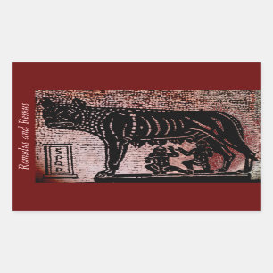 Sticker Rectangulaire Romulus et Remus