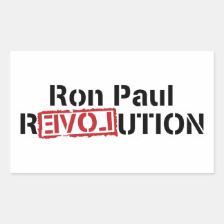Sticker rectangulaire Ron Paul Revolution