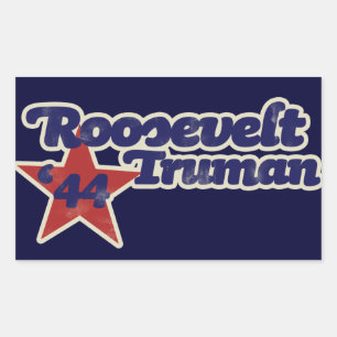 Sticker Rectangulaire Roosevelt Truman 1944