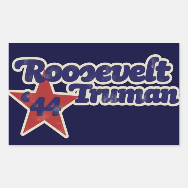Sticker Rectangulaire Roosevelt Truman 1944 (Devant)