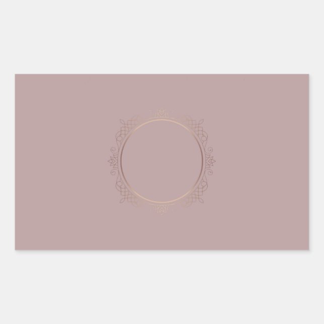 Sticker Rectangulaire Rose Gold Ajouter votre Modèle Creative Blank (Devant)