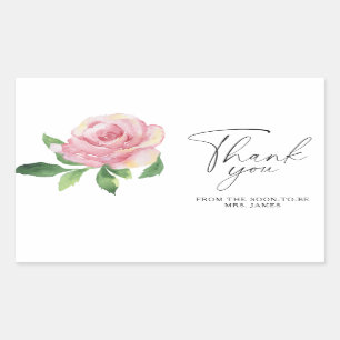 Sticker Rectangulaire Rose - remerciement pour enterrement de vie de jeu