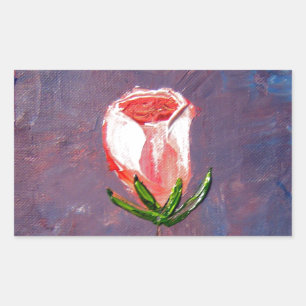 Sticker Rectangulaire Rose unique