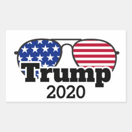 Sticker Rectangulaire Rouge blanc bleu Trump 2020