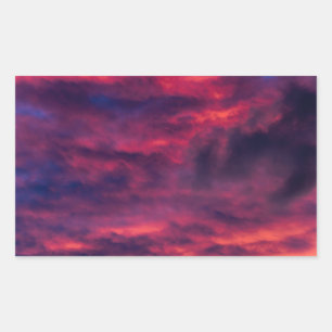 Sticker Rectangulaire rouge d'août
