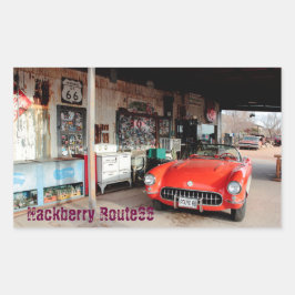 Sticker Rectangulaire Route66 Hackberry