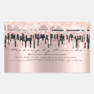 Sticker Rectangulaire RSVP Extension Maquillage Beauté Salon Dridal