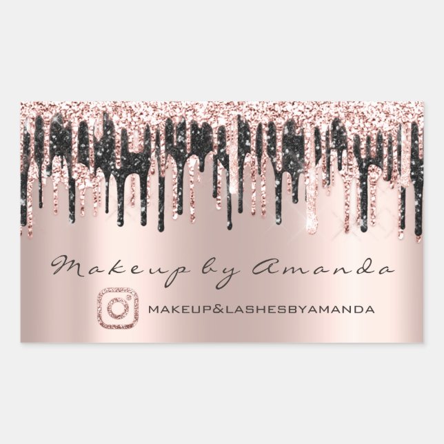 Sticker Rectangulaire RSVP Extension Maquillage Beauté Salon Drives Inst (Devant)