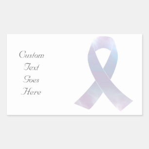 Sticker Rectangulaire Ruban de sensibilisation au cancer du poumon