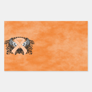 Sticker Rectangulaire Ruban de sensibilisation avec ailes