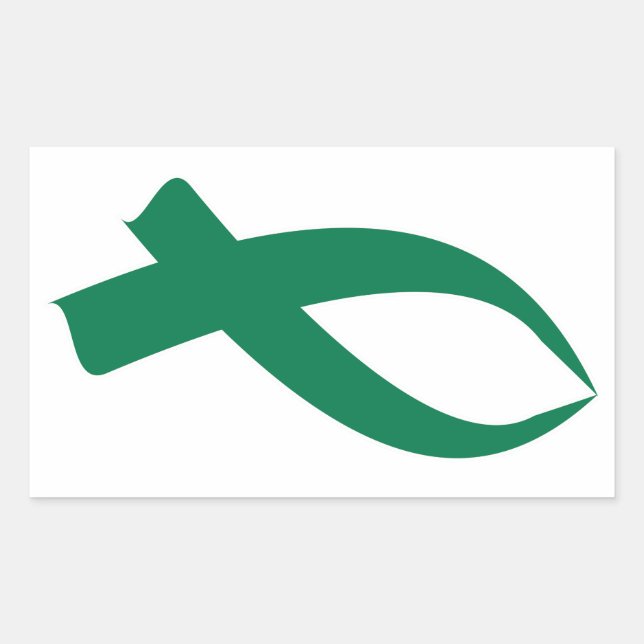 Sticker Rectangulaire Ruban de sensibilisation (vert) (Devant)