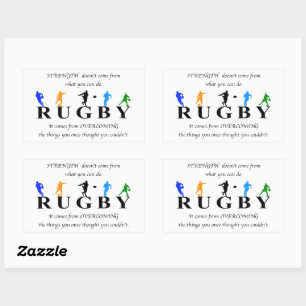 Sticker Rectangulaire Rugby Inspirational