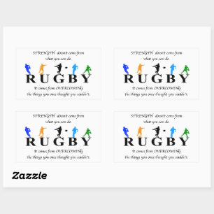 Sticker Rectangulaire Rugby Inspirational