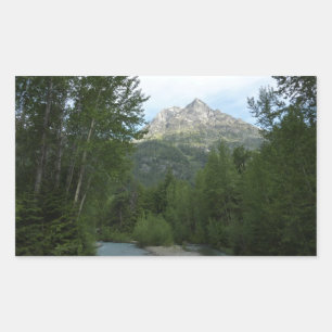 Sticker Rectangulaire Ruisseau McDonald au parc national de Glacier