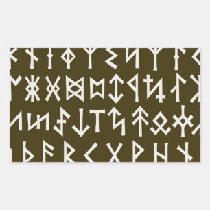 Sticker Rectangulaire Runes Futhark anciens