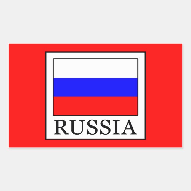 Sticker Rectangulaire Russie (Devant)