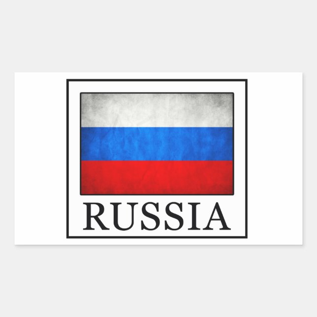 Sticker Rectangulaire Russie (Devant)