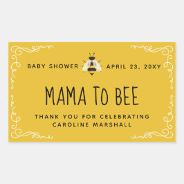 Sticker Rectangulaire Rustic Mama to Bee Baby shower Honey Favoriser Sti