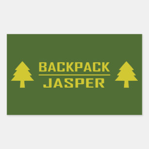 Sticker Rectangulaire Sac à dos Jasper