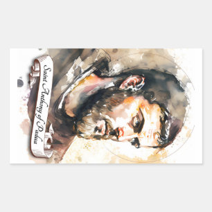 Sticker Rectangulaire Saint Antoine de Padoue