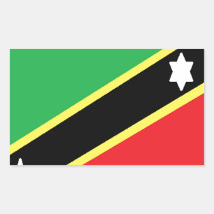 Sticker Rectangulaire Saint-Kitts-et-Nevis