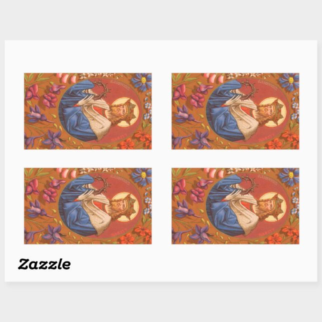 Sticker Rectangulaire Saint Louis IX le roi (PM 05) (Feuille)