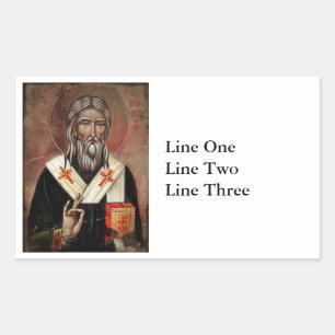 Sticker Rectangulaire Saint Patrick avec la main augmentée